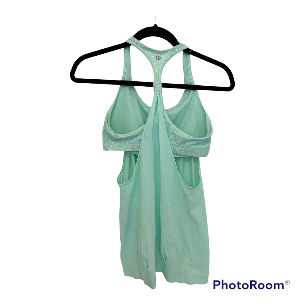Lululemon Mint Tank Top with Built in Bra- Size 6
